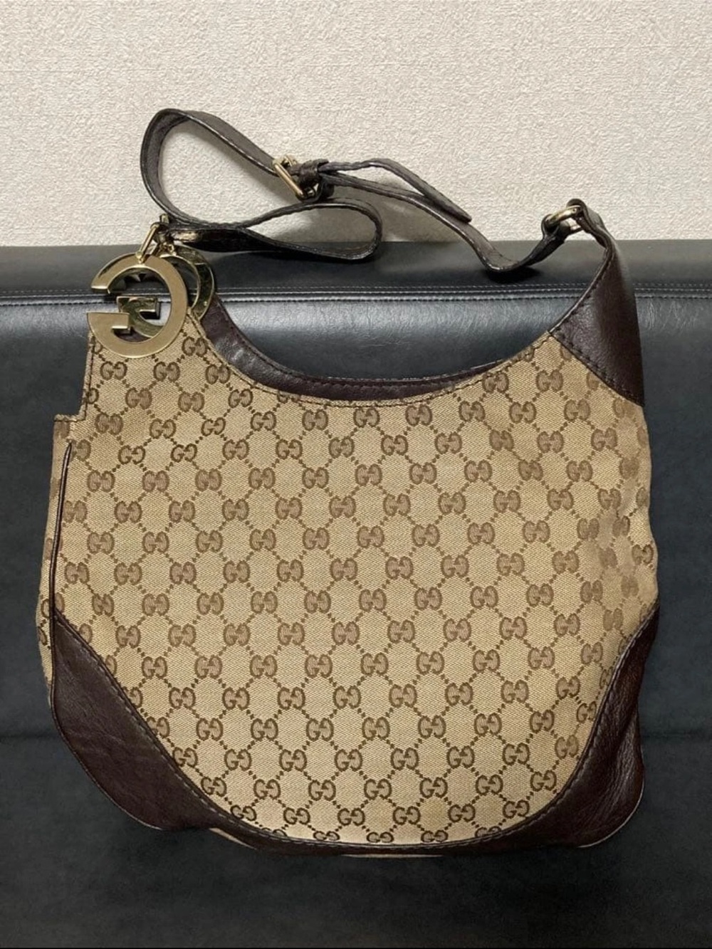 Gucci Brown GG Canvas Hobo Bag